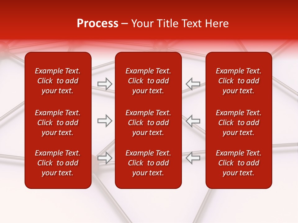 A Red Button On A White Background With Lines And Dots PowerPoint Template