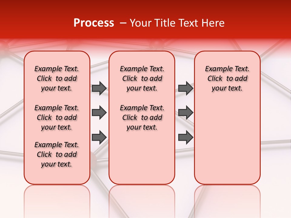A Red Button On A White Background With Lines And Dots PowerPoint Template