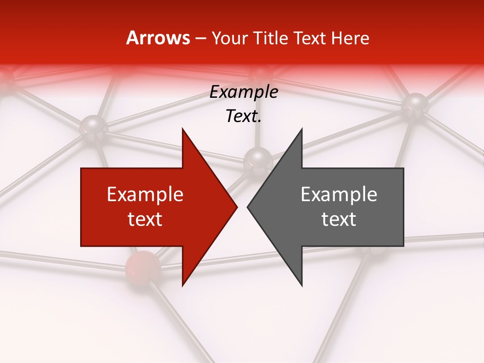 A Red Button On A White Background With Lines And Dots PowerPoint Template