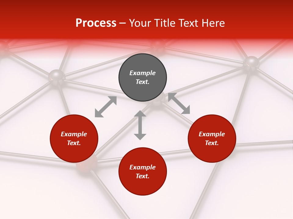A Red Button On A White Background With Lines And Dots PowerPoint Template