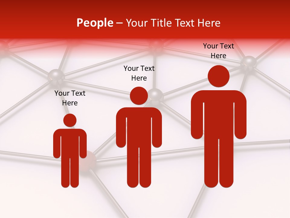 A Red Button On A White Background With Lines And Dots PowerPoint Template