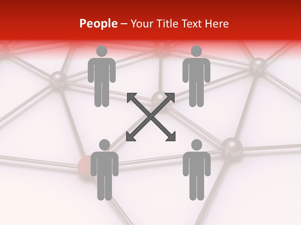 A Red Button On A White Background With Lines And Dots PowerPoint Template