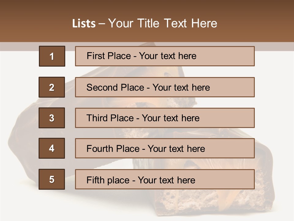 Caramel Treat Sliced PowerPoint Template