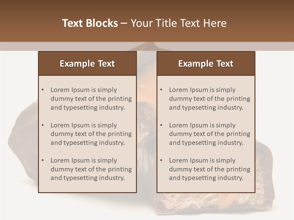 Caramel Treat Sliced PowerPoint Template