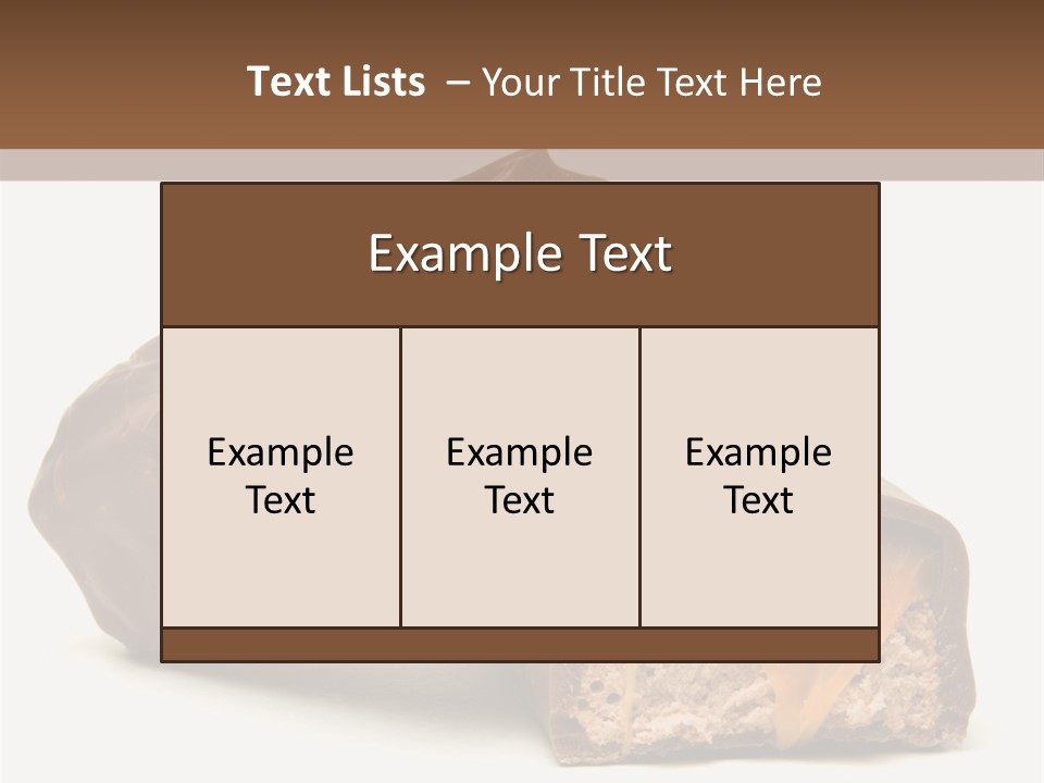 Caramel Treat Sliced PowerPoint Template