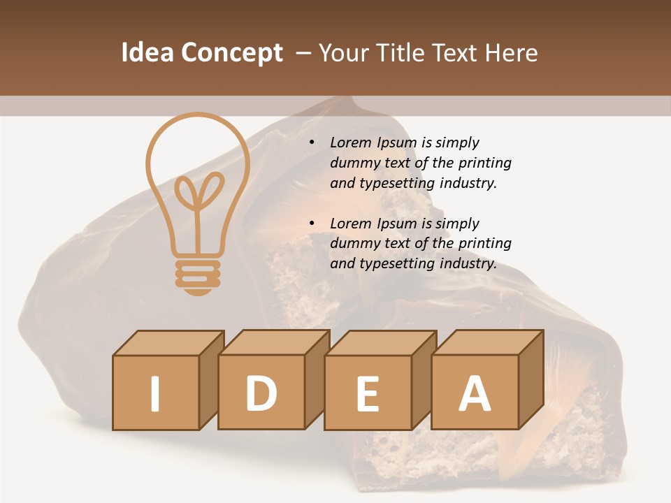 Caramel Treat Sliced PowerPoint Template