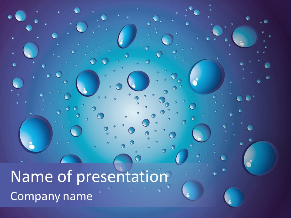 Clear Fluid Splash PowerPoint Template