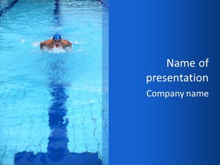 Swim Control Blue PowerPoint Template