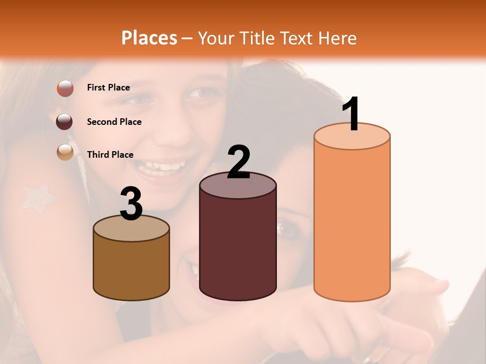 Two Girls Are Looking At A Laptop Screen PowerPoint Template