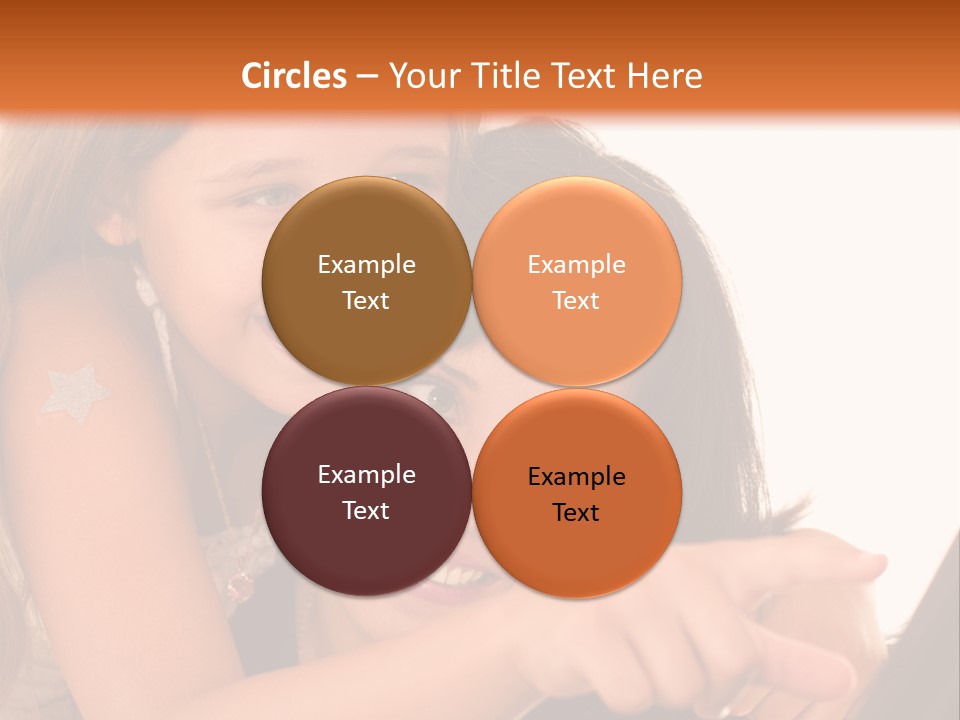 Two Girls Are Looking At A Laptop Screen PowerPoint Template