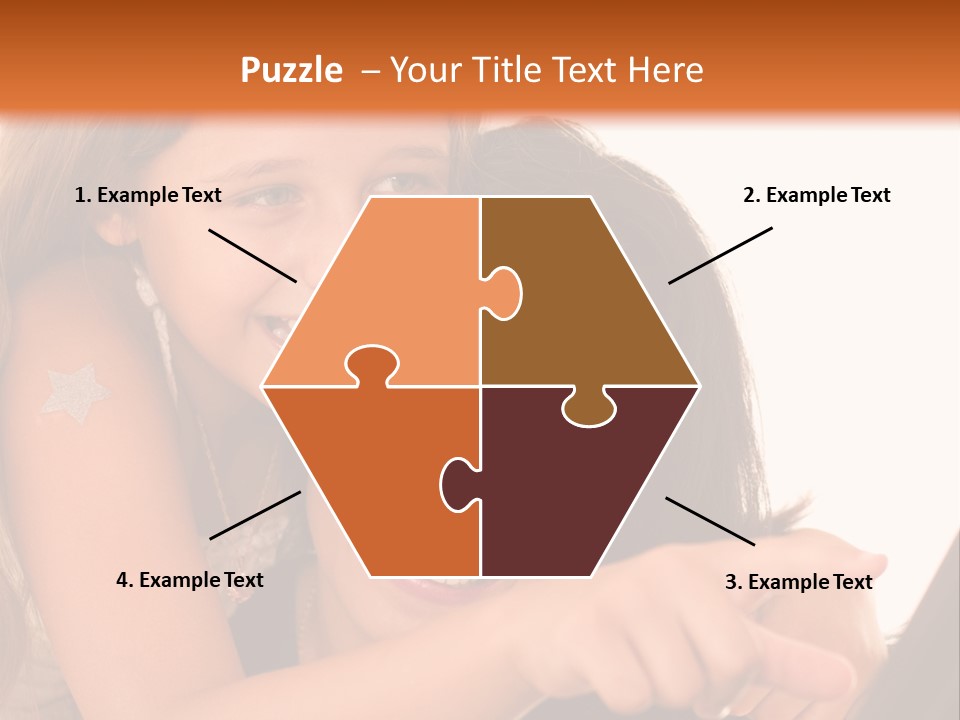 Two Girls Are Looking At A Laptop Screen PowerPoint Template