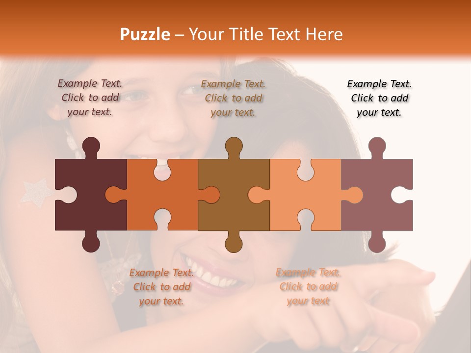 Two Girls Are Looking At A Laptop Screen PowerPoint Template