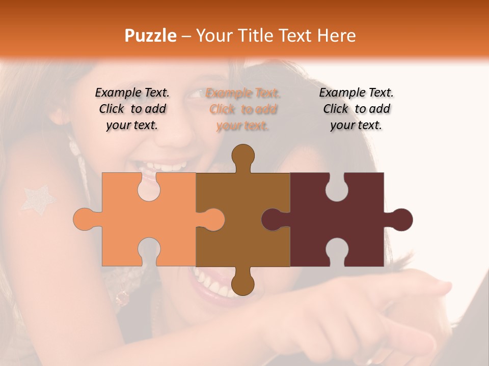 Two Girls Are Looking At A Laptop Screen PowerPoint Template