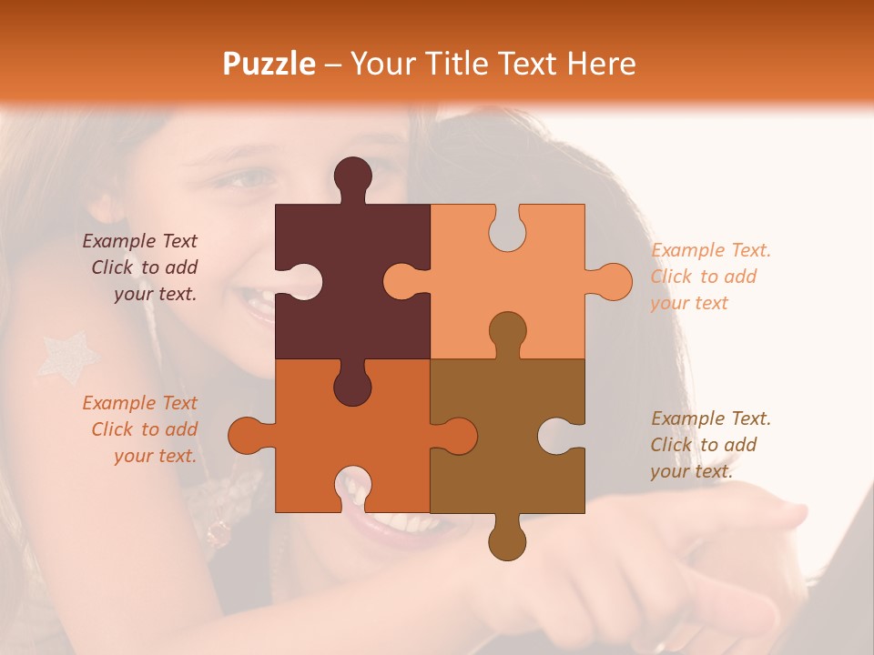 Two Girls Are Looking At A Laptop Screen PowerPoint Template