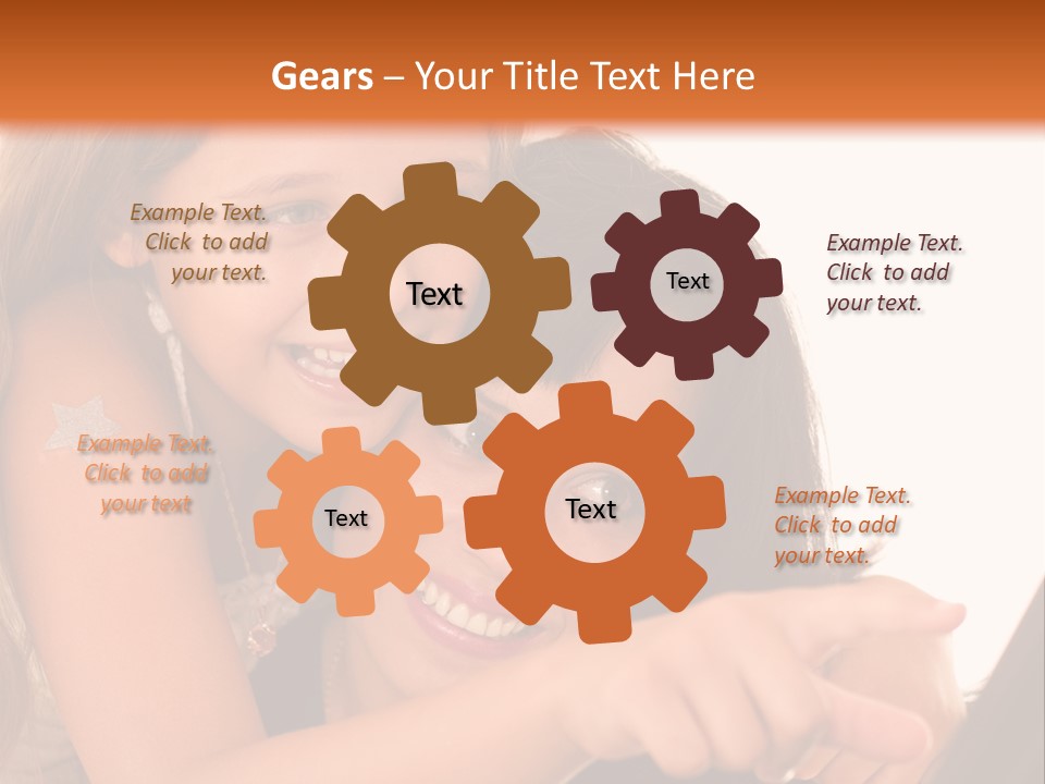 Two Girls Are Looking At A Laptop Screen PowerPoint Template