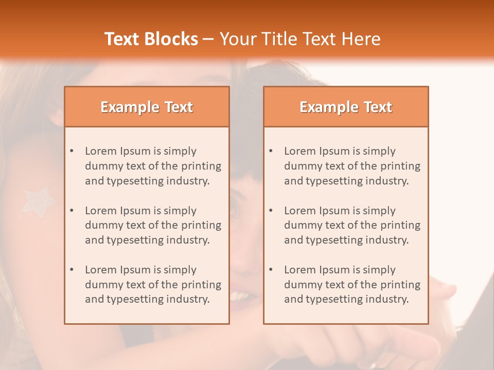 Two Girls Are Looking At A Laptop Screen PowerPoint Template