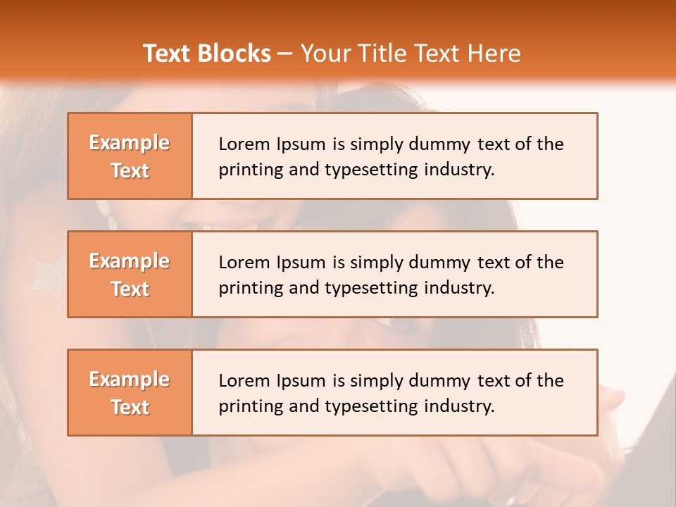 Two Girls Are Looking At A Laptop Screen PowerPoint Template