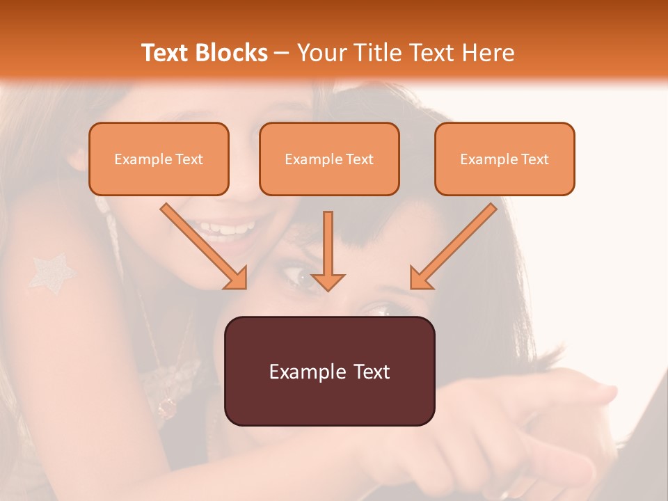 Two Girls Are Looking At A Laptop Screen PowerPoint Template