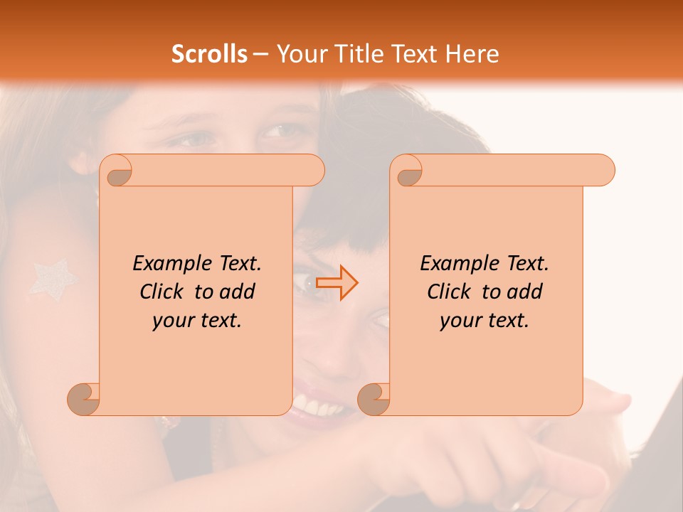Two Girls Are Looking At A Laptop Screen PowerPoint Template