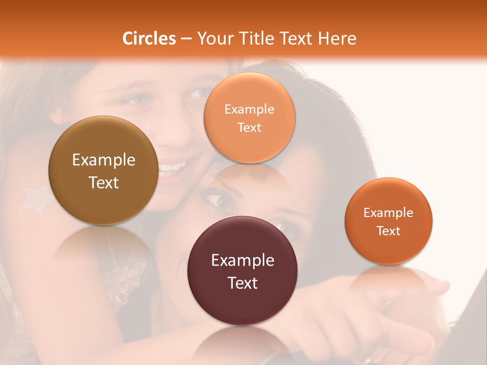 Two Girls Are Looking At A Laptop Screen PowerPoint Template