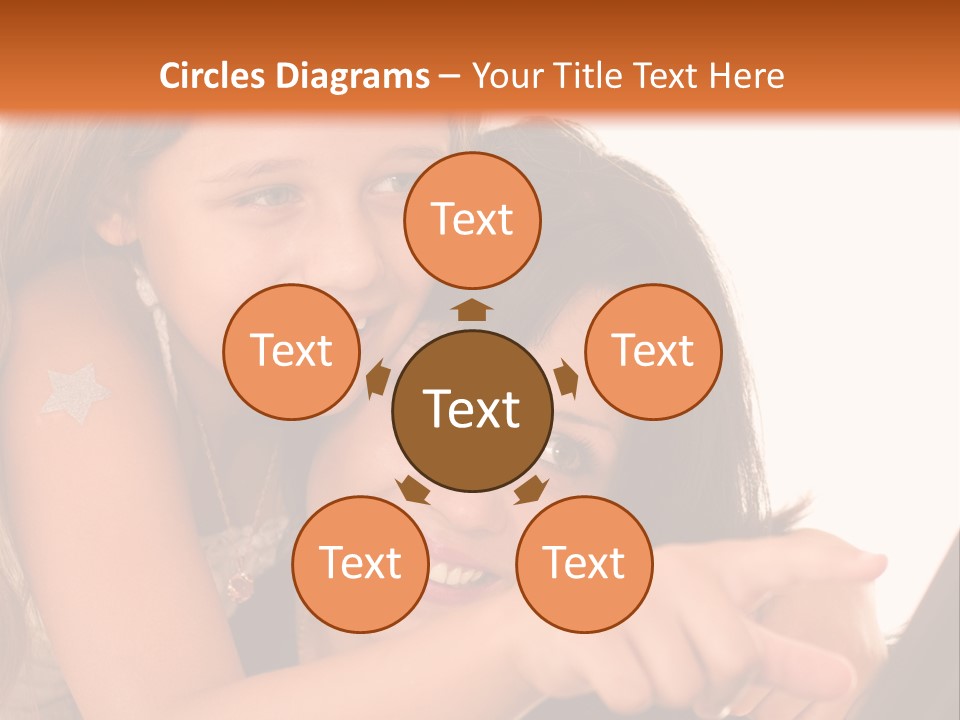 Two Girls Are Looking At A Laptop Screen PowerPoint Template