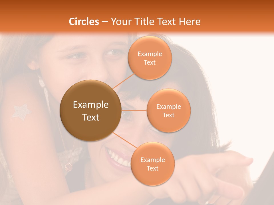 Two Girls Are Looking At A Laptop Screen PowerPoint Template