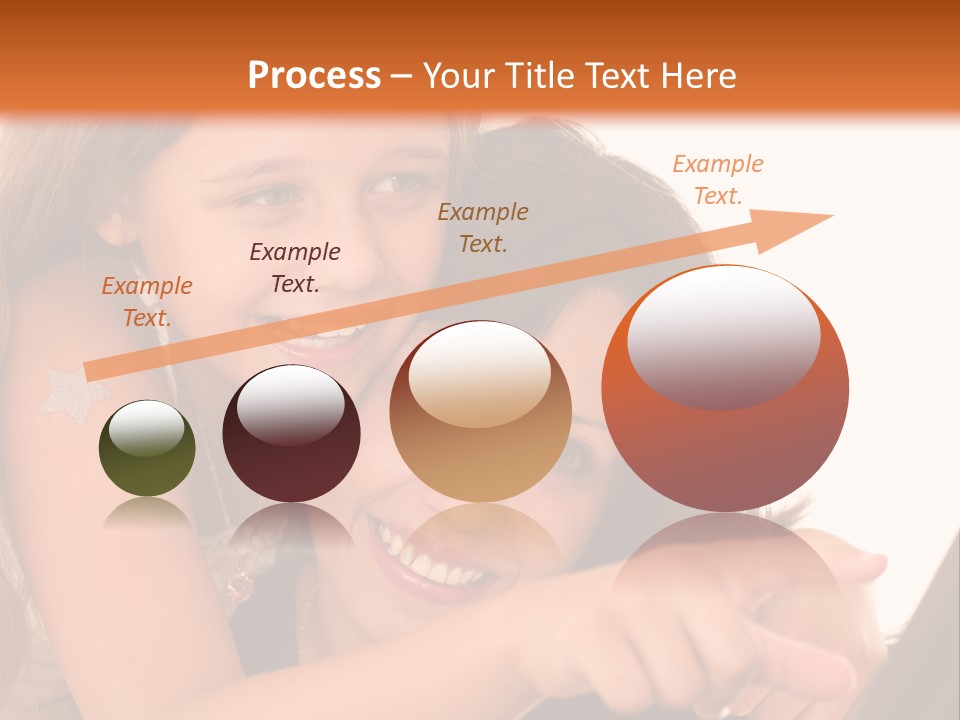 Two Girls Are Looking At A Laptop Screen PowerPoint Template