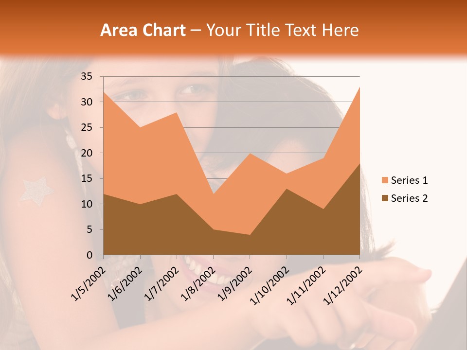 Two Girls Are Looking At A Laptop Screen PowerPoint Template