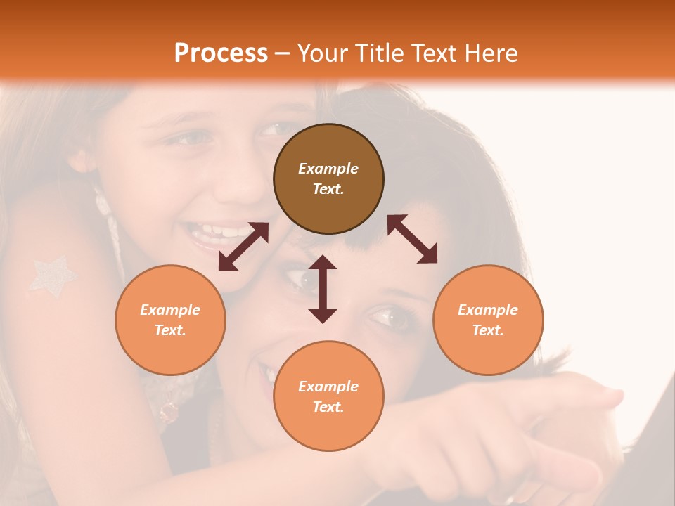 Two Girls Are Looking At A Laptop Screen PowerPoint Template