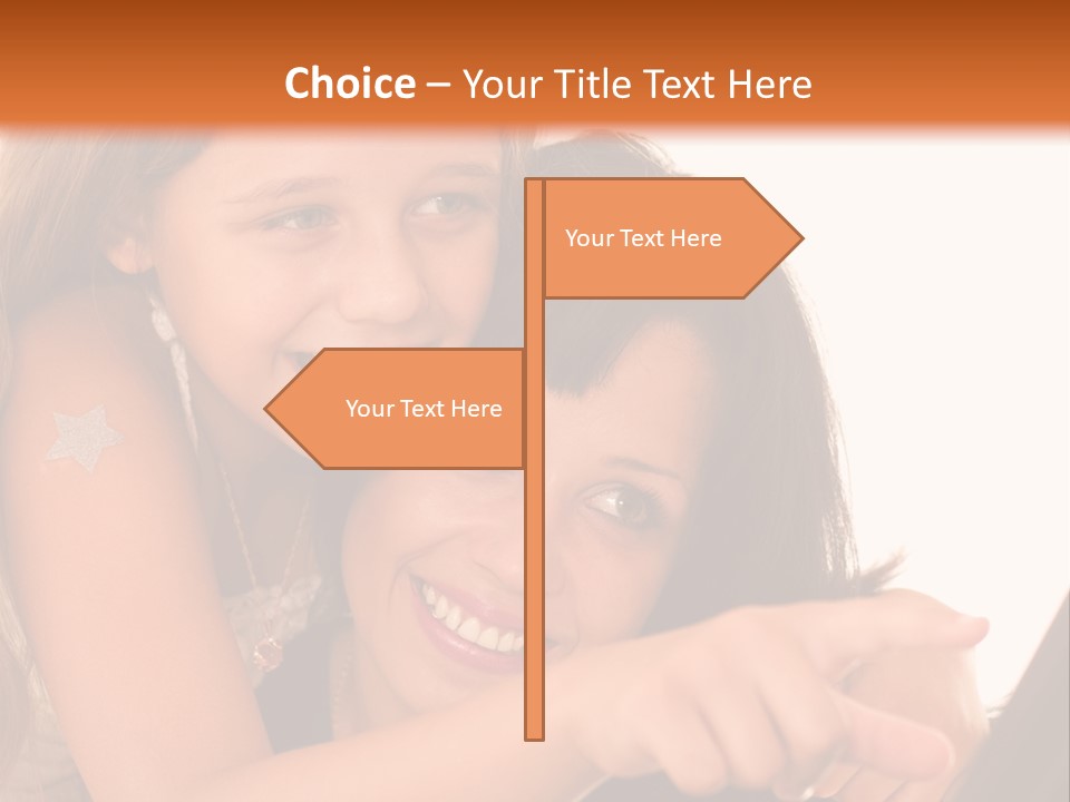 Two Girls Are Looking At A Laptop Screen PowerPoint Template