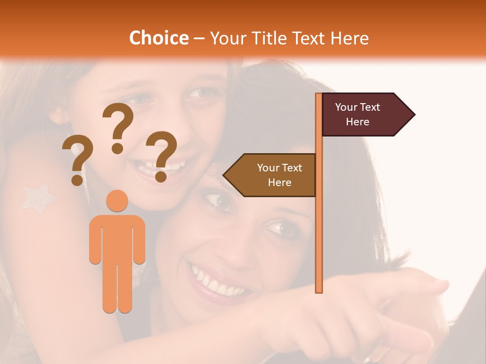 Two Girls Are Looking At A Laptop Screen PowerPoint Template