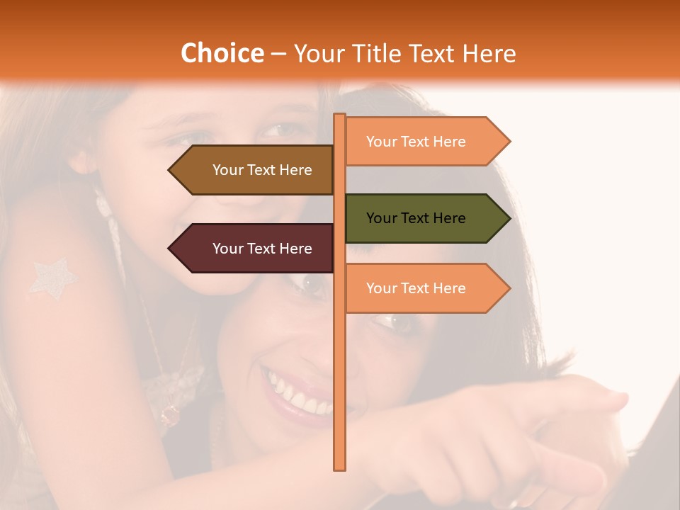 Two Girls Are Looking At A Laptop Screen PowerPoint Template