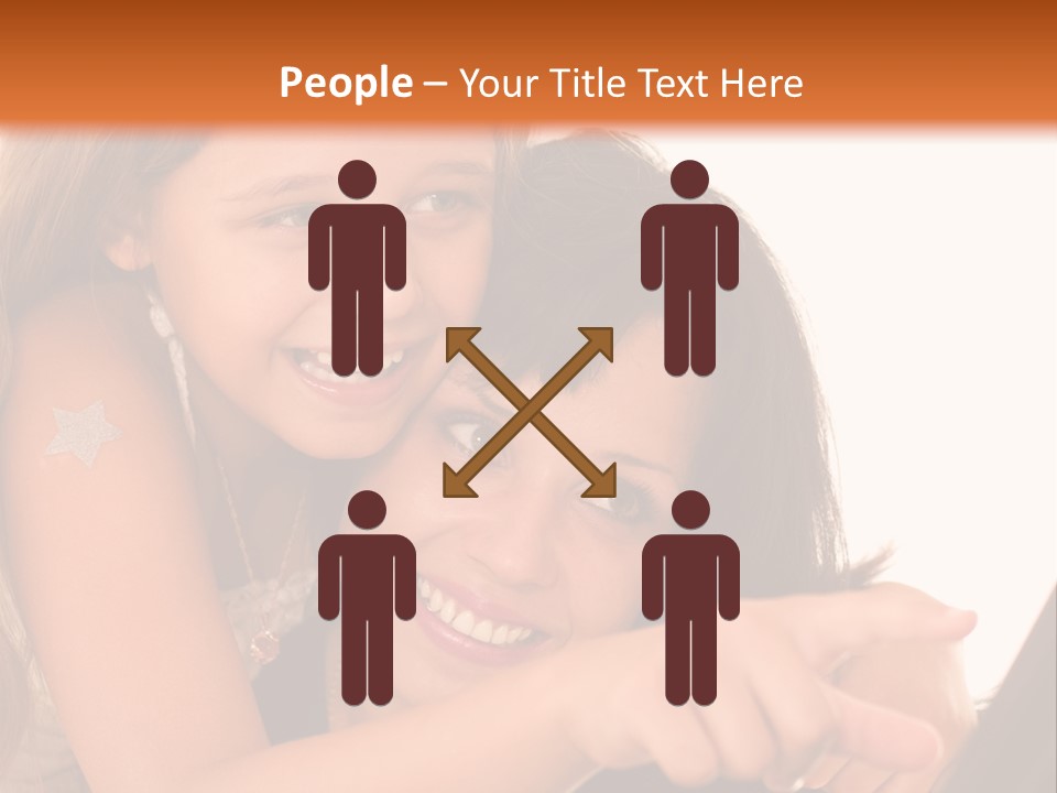 Two Girls Are Looking At A Laptop Screen PowerPoint Template