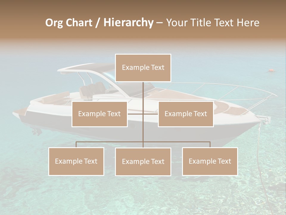 A Boat Floating In Clear Blue Water Near Shore PowerPoint Template