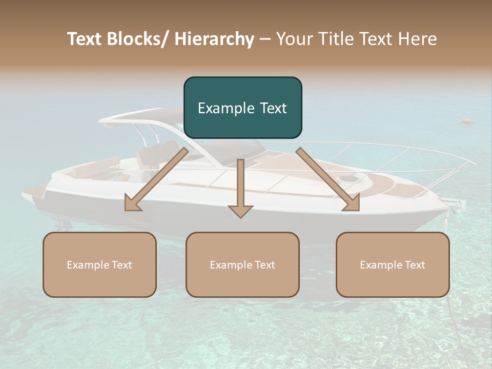 A Boat Floating In Clear Blue Water Near Shore PowerPoint Template