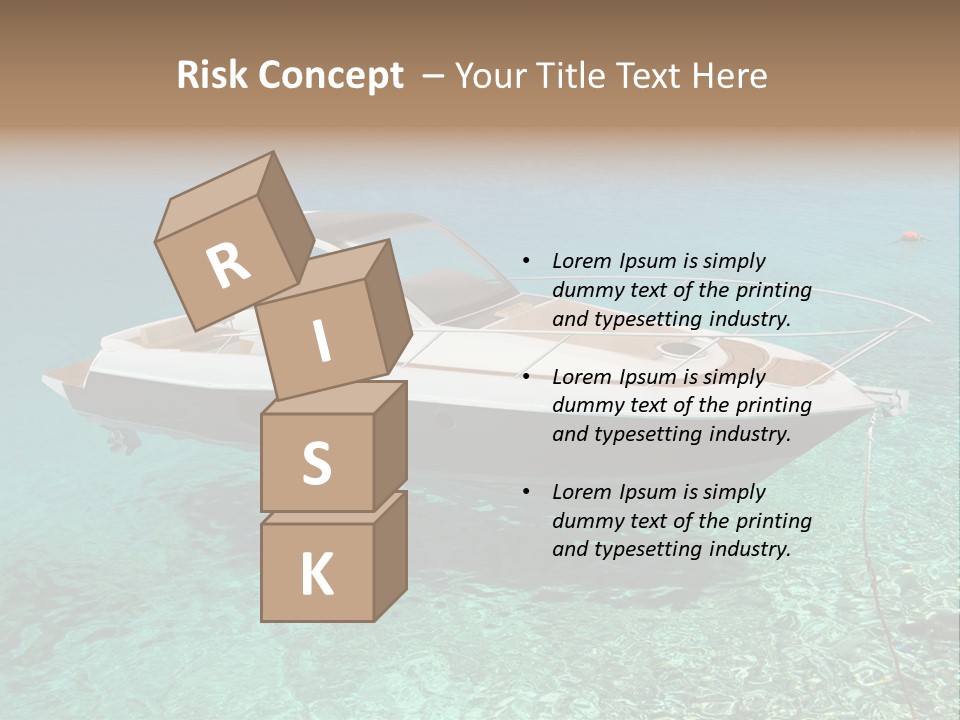 A Boat Floating In Clear Blue Water Near Shore PowerPoint Template