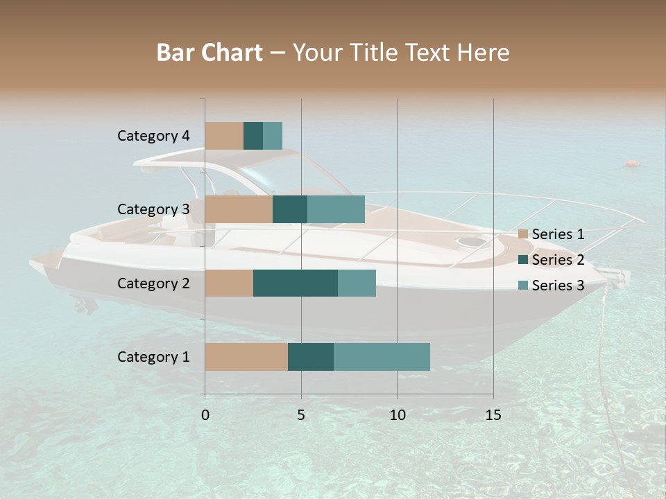 A Boat Floating In Clear Blue Water Near Shore PowerPoint Template