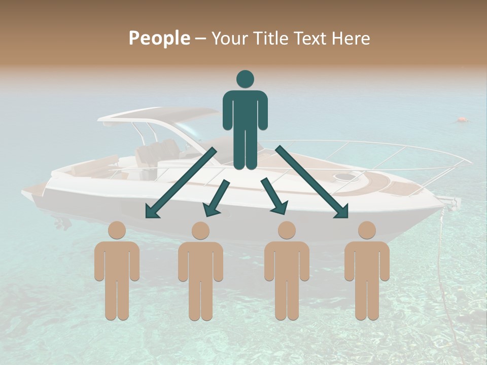 A Boat Floating In Clear Blue Water Near Shore PowerPoint Template