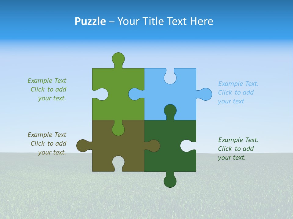 Spring Pasture Sunlight PowerPoint Template