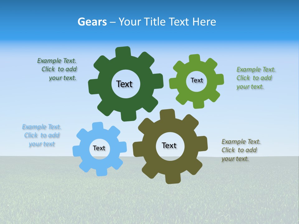 Spring Pasture Sunlight PowerPoint Template