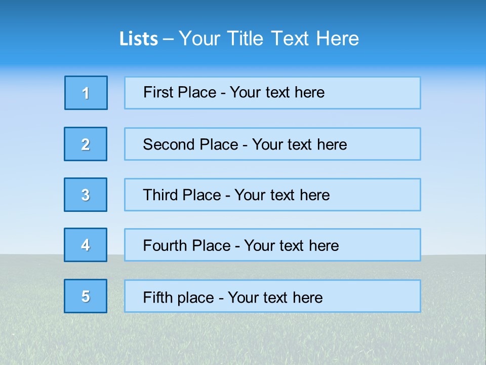 Spring Pasture Sunlight PowerPoint Template