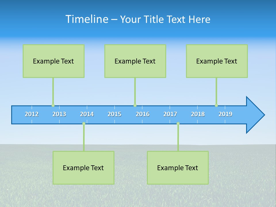 Spring Pasture Sunlight PowerPoint Template