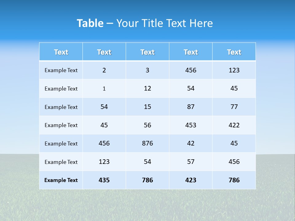 Spring Pasture Sunlight PowerPoint Template