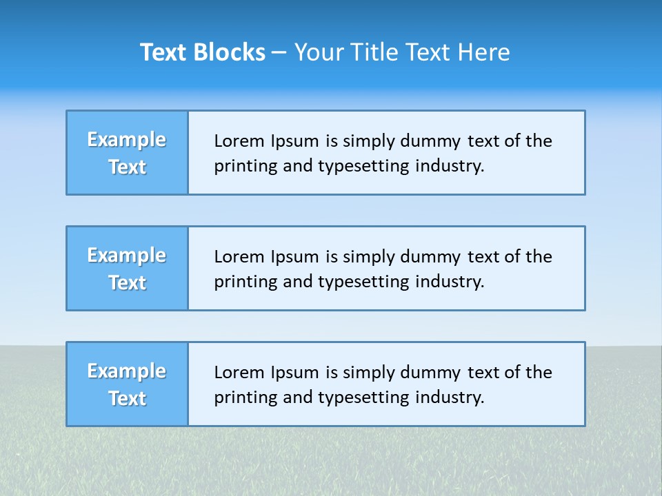 Spring Pasture Sunlight PowerPoint Template