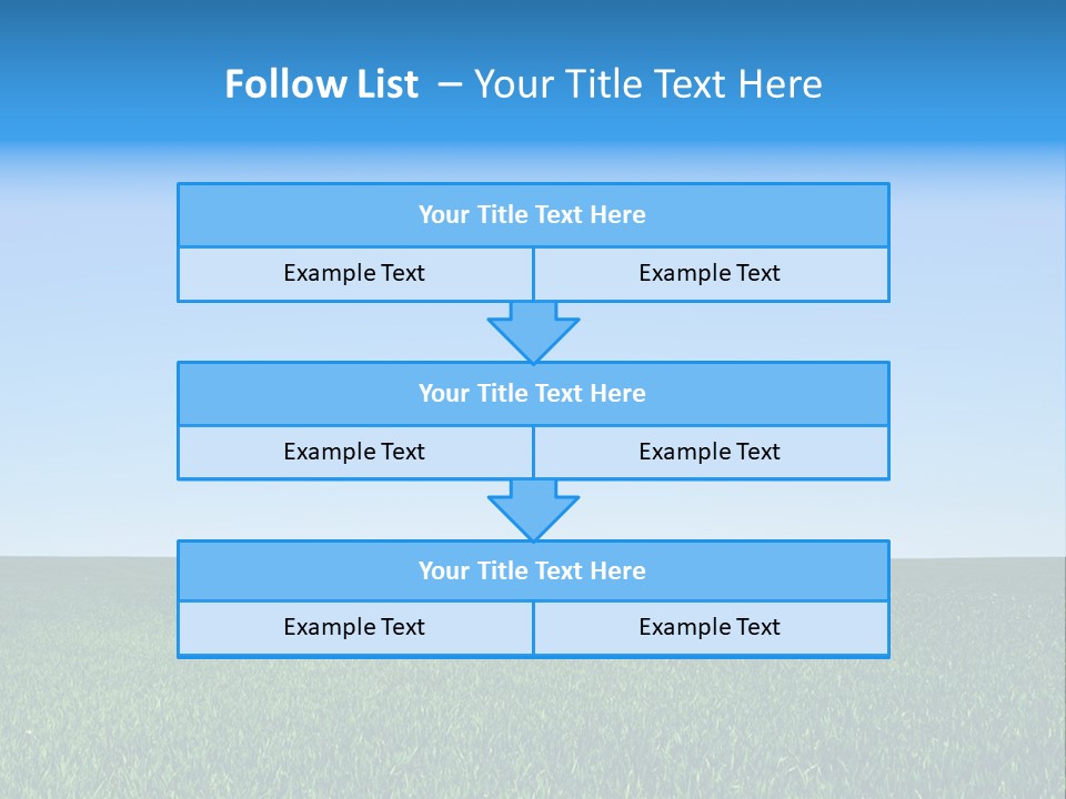 Spring Pasture Sunlight PowerPoint Template