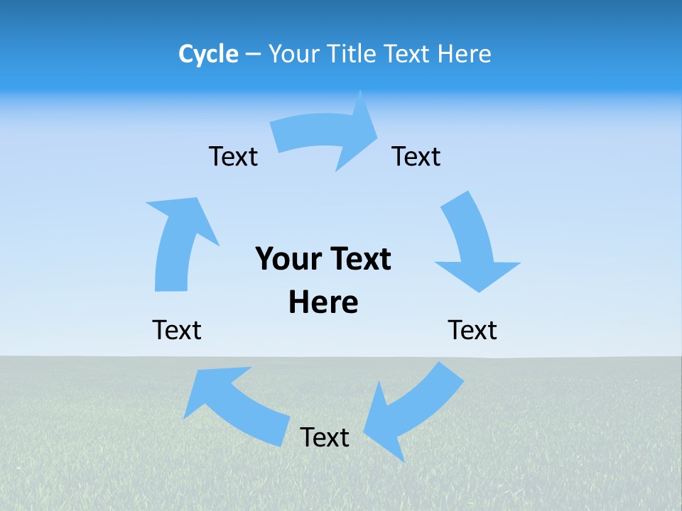 Spring Pasture Sunlight PowerPoint Template