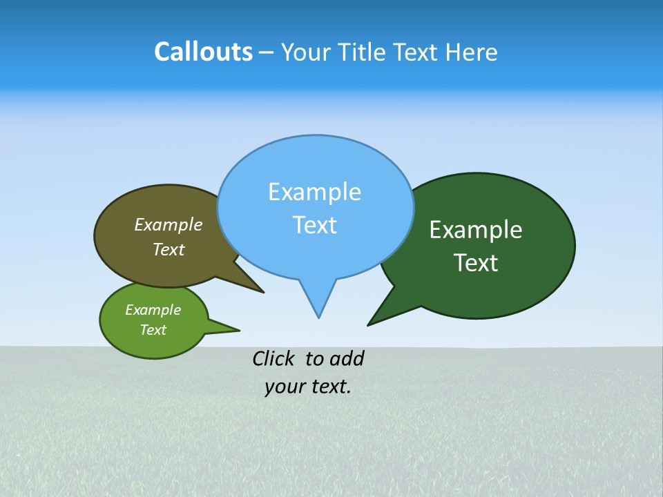 Spring Pasture Sunlight PowerPoint Template