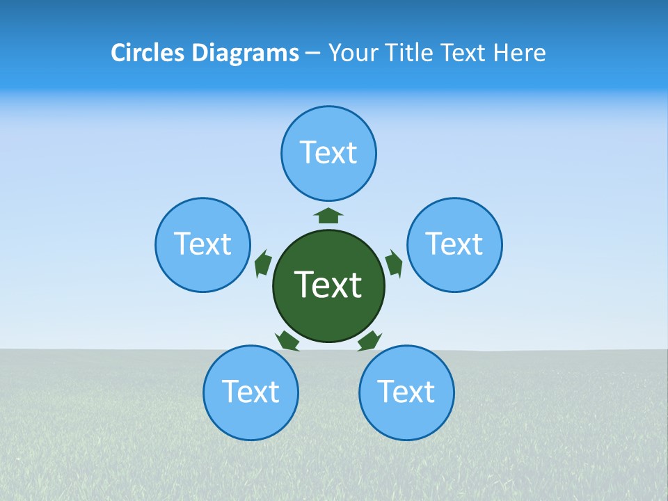 Spring Pasture Sunlight PowerPoint Template