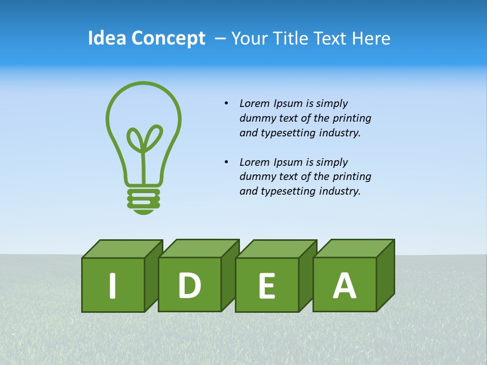 Spring Pasture Sunlight PowerPoint Template