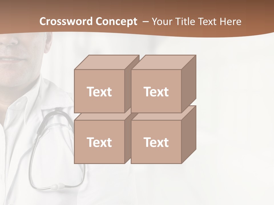 A Man In A White Coat With A Stethoscope On His Chest PowerPoint Template